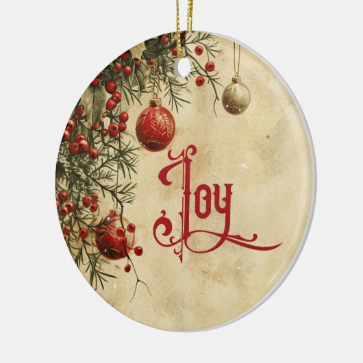 Old Victorian Rustic Family Personalized Keramisch Ornament (Links)