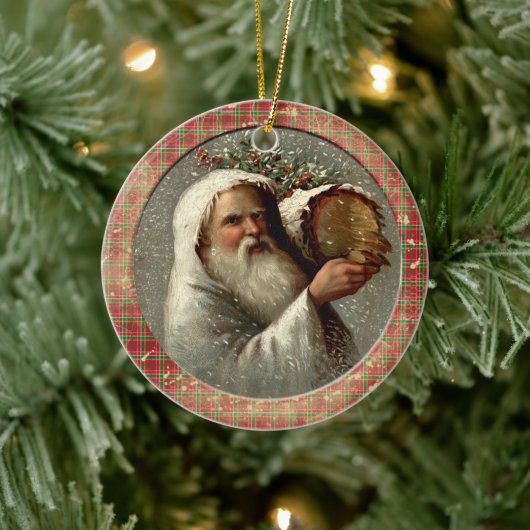 Old Victorian Rustic Family Personalized Keramisch Ornament (Boom)