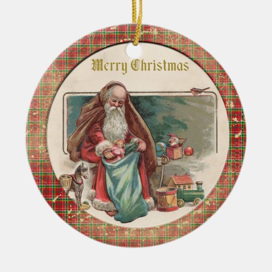 Old Victorian Rustic Family Personalized Keramisch Ornament (Voorkant)