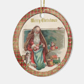 Old Victorian Rustic Family Personalized Keramisch Ornament (Links)