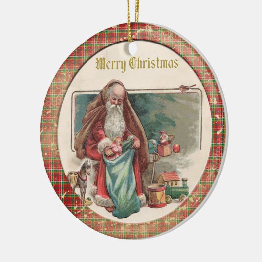 Old Victorian Rustic Family Personalized Keramisch Ornament (Links)