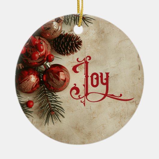 Old Victorian Rustic Family Personalized Keramisch Ornament (Voorkant)