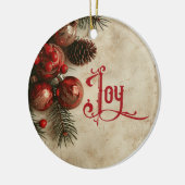 Old Victorian Rustic Family Personalized Keramisch Ornament (Links)