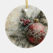 Old Victorian Rustic Family Personalized Keramisch Ornament (Voorkant)