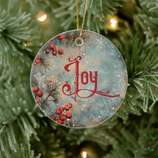 Old Victorian Rustic Family Personalized Keramisch Ornament (Boom)