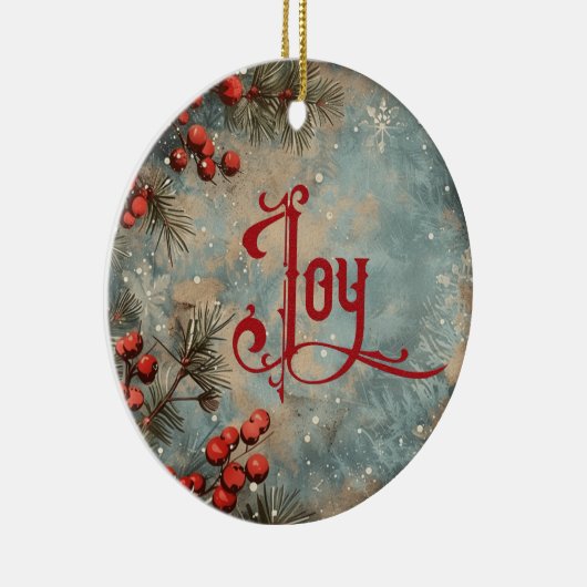 Old Victorian Rustic Family Personalized Keramisch Ornament (Rechts)