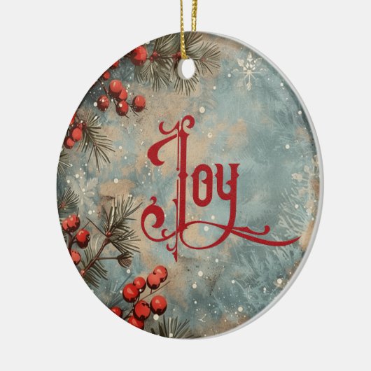 Old Victorian Rustic Family Personalized Keramisch Ornament (Links)