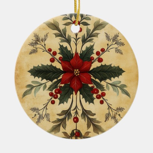 Old Victorian Rustic Family Personalized Keramisch Ornament (Voorkant)