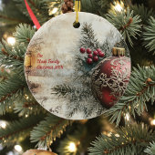 Old Victorian Rustic Family Personalized Keramisch Ornament