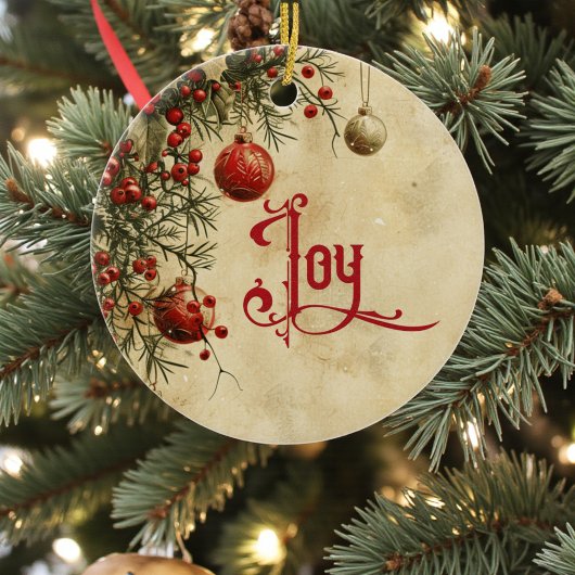 Old Victorian Rustic Family Personalized Keramisch Ornament