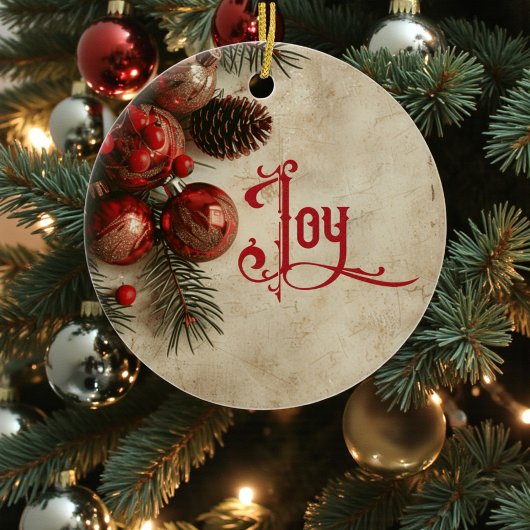 Old Victorian Rustic Family Personalized Keramisch Ornament