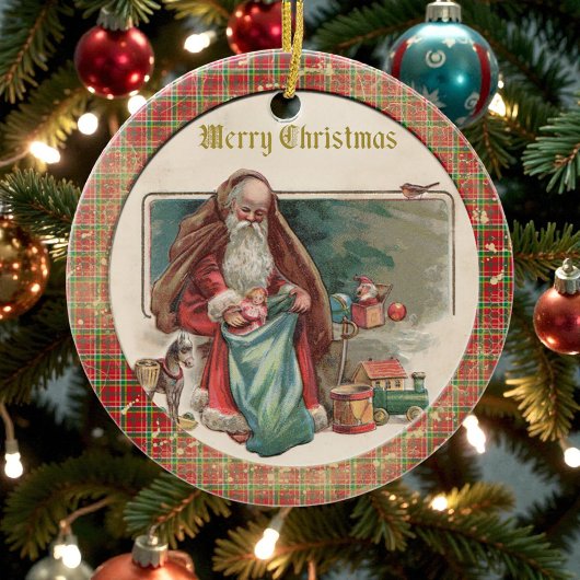 Old Victorian Rustic Family Personalized Keramisch Ornament