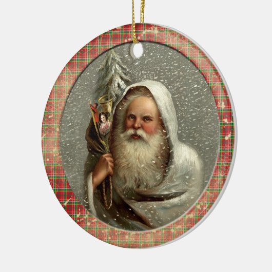 Old Victorian Rustic Family Personalized Keramisch Ornament (Links)