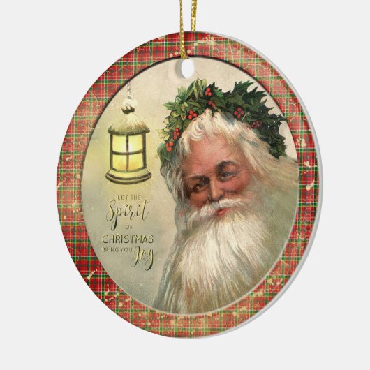 Old Victorian Rustic Family Personalized Keramisch Ornament (Links)
