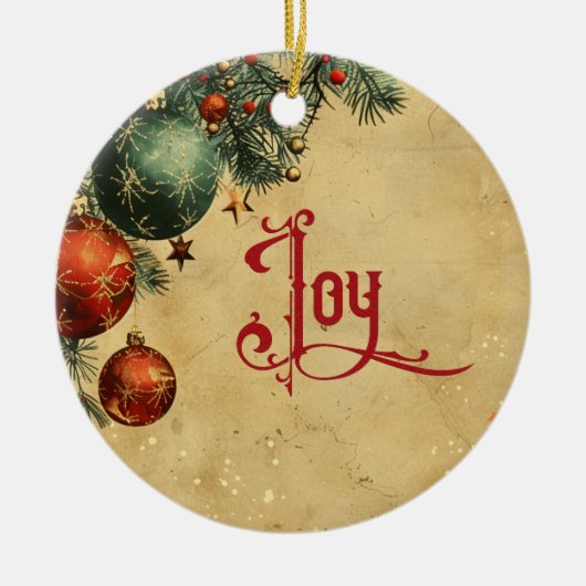 Old Victorian Rustic Family Personalized Keramisch Ornament (Voorkant)