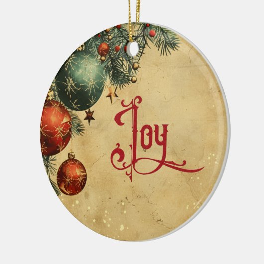 Old Victorian Rustic Family Personalized Keramisch Ornament (Links)