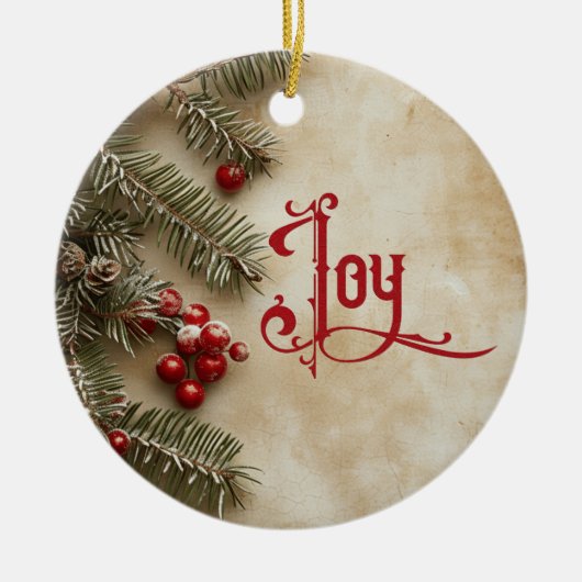 Old Victorian Rustic Family Personalized Keramisch Ornament (Voorkant)