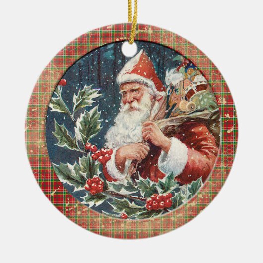 Old Victorian Rustic Family Personalized Keramisch Ornament (Voorkant)