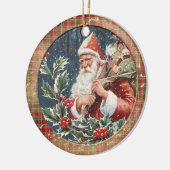 Old Victorian Rustic Family Personalized Keramisch Ornament (Links)