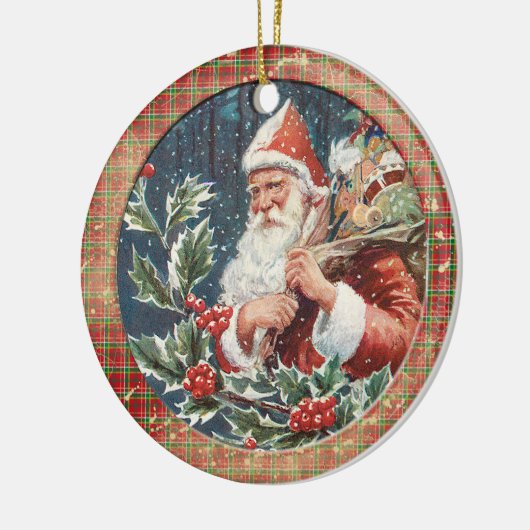 Old Victorian Rustic Family Personalized Keramisch Ornament (Links)