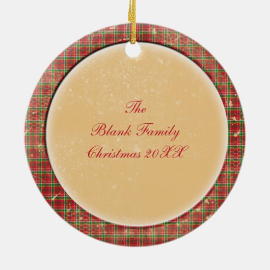 Old Victorian Rustic Family Personalized Keramisch Ornament (Achterkant)