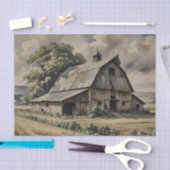 Old vintage barn tissuepapier (Craft)