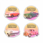 Old Vintage Cars Sticker (Voorkant)