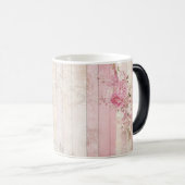 Old vintage paper valentines day magische mok (Voorkant rechts)