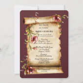 Old Vintage Scroll 25 Years Vow Renewal Invitation (Voorkant)