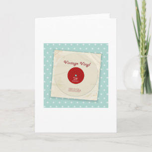 Old Vinyl Record Greeting Cards Kaart