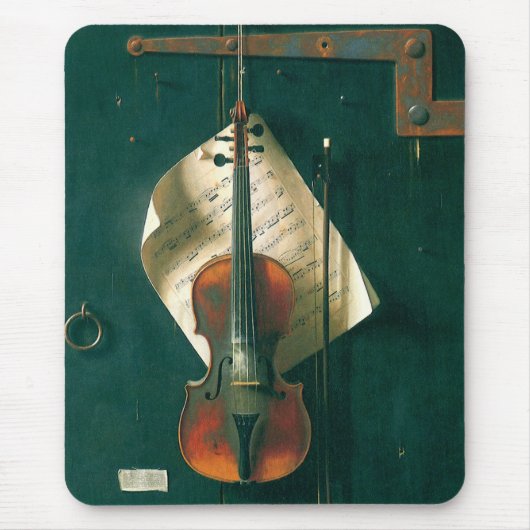 Old Violin Still Life by William Michael Harnett Muismat (Voorkant)