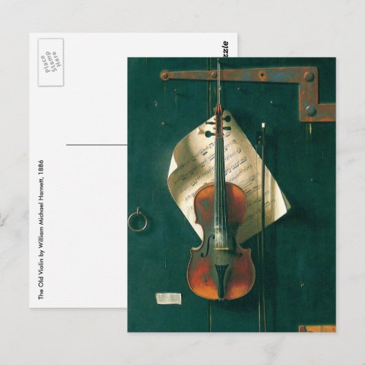 Old Violin stille Life van William Michael Harnett Briefkaart (Voorkant / Achterkant)