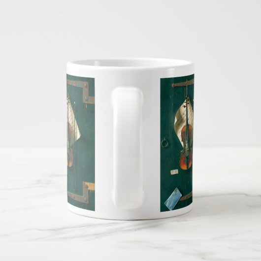 Old Violin stille Life van William Michael Harnett Grote Koffiekop (Achterkant)