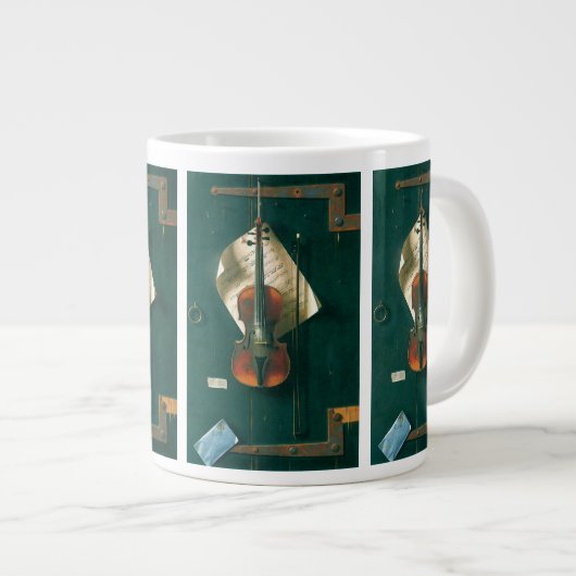 Old Violin stille Life van William Michael Harnett Grote Koffiekop (Voorkant rechts)