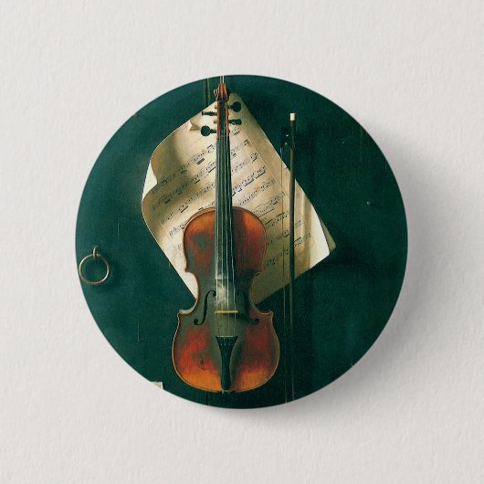 Old Violin stille Life van William Michael Harnett Ronde Button 5,7 Cm (Voorkant)