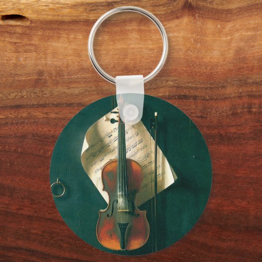 Old Violin stille Life van William Michael Harnett Sleutelhanger (Achterkant)