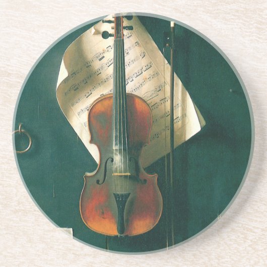 Old Violin stille Life van William Michael Harnett Zandsteen Onderzetter (Voorkant)