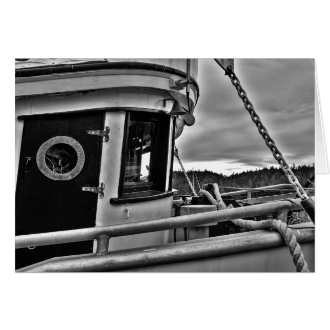 Old Vissen Boat Forecabin Kaart (Voorkant Horizontaal)