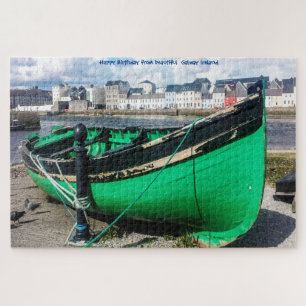 Old Vissen Boat Galway Ireland. Jigzaag Puzzle Legpuzzel