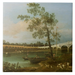 Old Walton's Bridge, 1755 (olie op canvas) Tegeltje