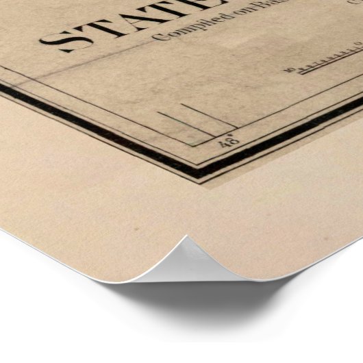 Old Washington State Floral Biome Map (1906) Poster (Hoek)