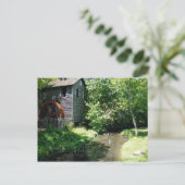 Old Water Mill en Creek Briefkaart (Staand voorkant)