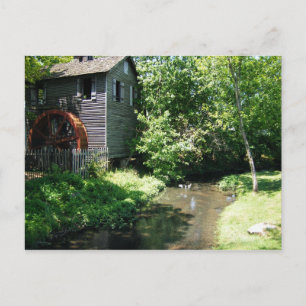 Old Water Mill en Creek Briefkaart