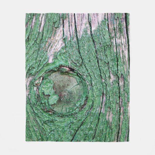 Old Weathered Painted Green Wood Background Textur Fleece Deken (Voorkant)