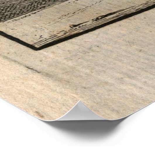 Old Wenen Austria Map (1739)  Wien Poster (Hoek)