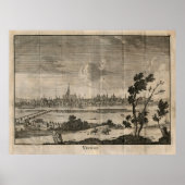 Old Wenen Austria Map (1739)  Wien Poster (Voorkant)