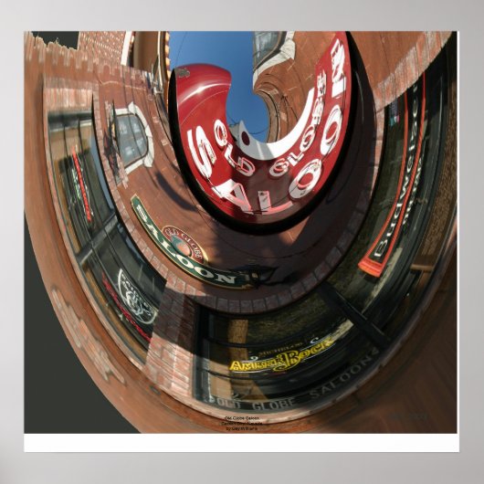 Old Wereldbol Saloon, Carson City, Nevada Poster (Voorkant)