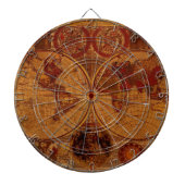 Old Wereldkaart Designer Dart Board Dartbord (Voorkant)