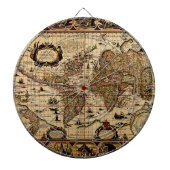 Old Wereldkaart Designer Dart Board Dartbord (Voorkant)