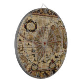 Old Wereldkaart Designer Dart Board Dartbord (Voorkant Links)